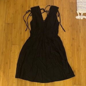 No Boundaries Black V-Neck Mini Dress